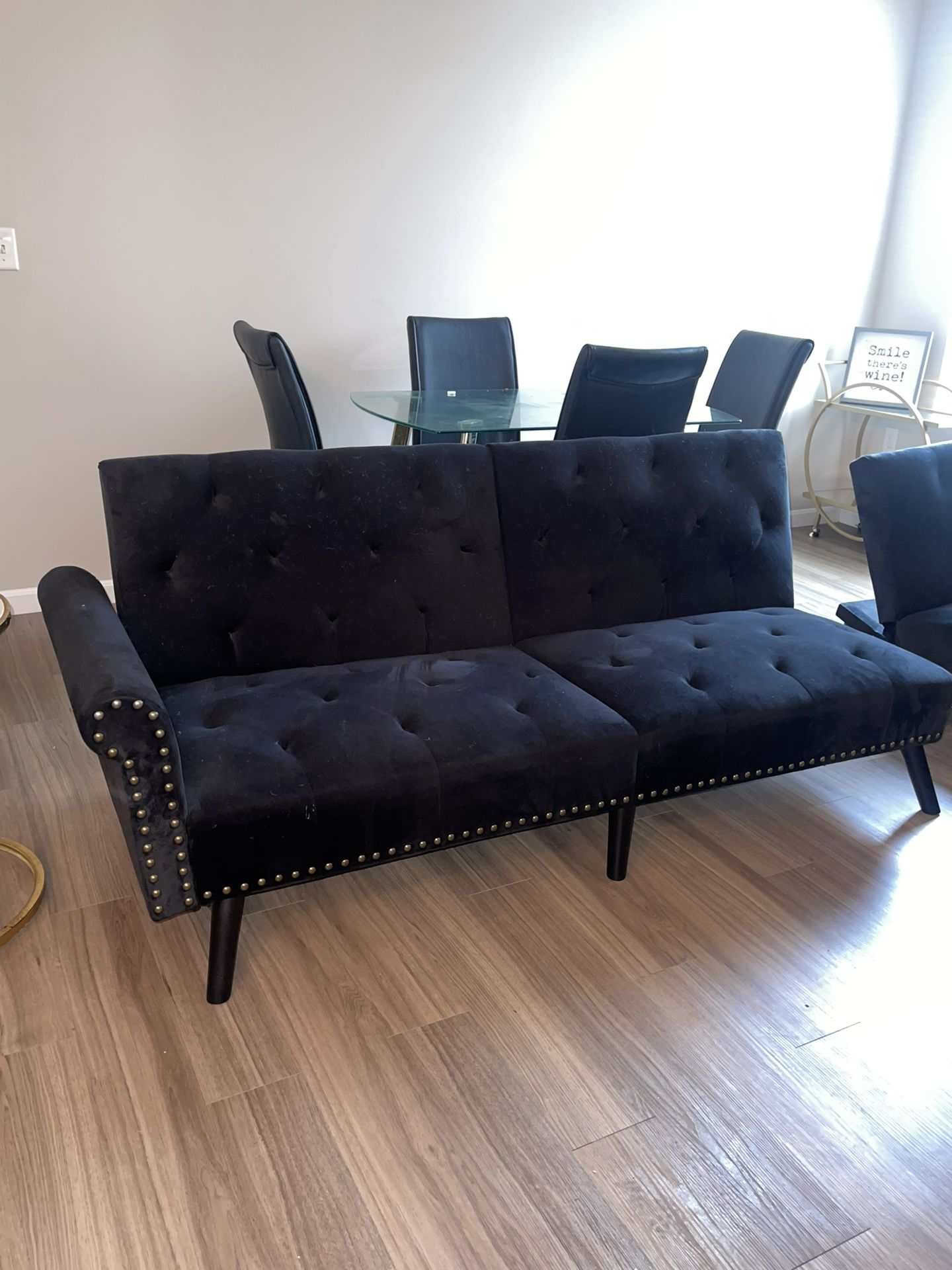 Black Convertible Sofa