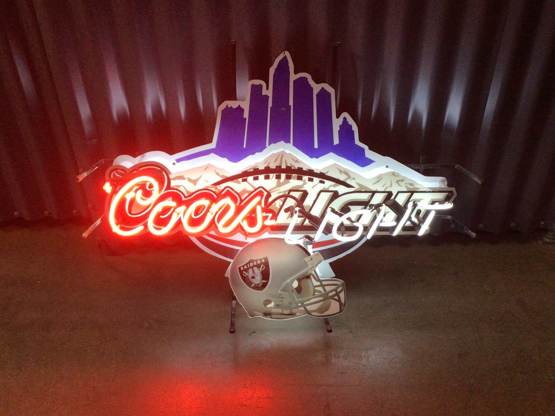 Coors Light NFL Raiders Helmet Beer Sign LED Light,New Products : American Fashion Style Bags On Sale
