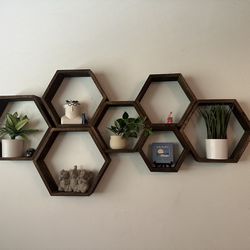 MOVING OUT SALE - Hexagonal Floating Shelves 