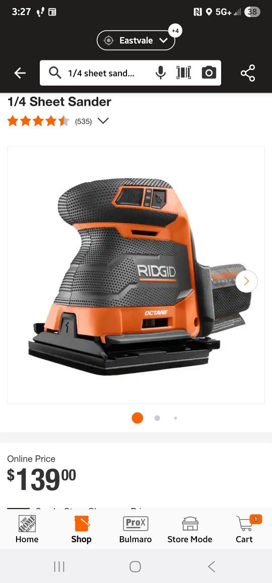 Ridgid 1/4 Sander