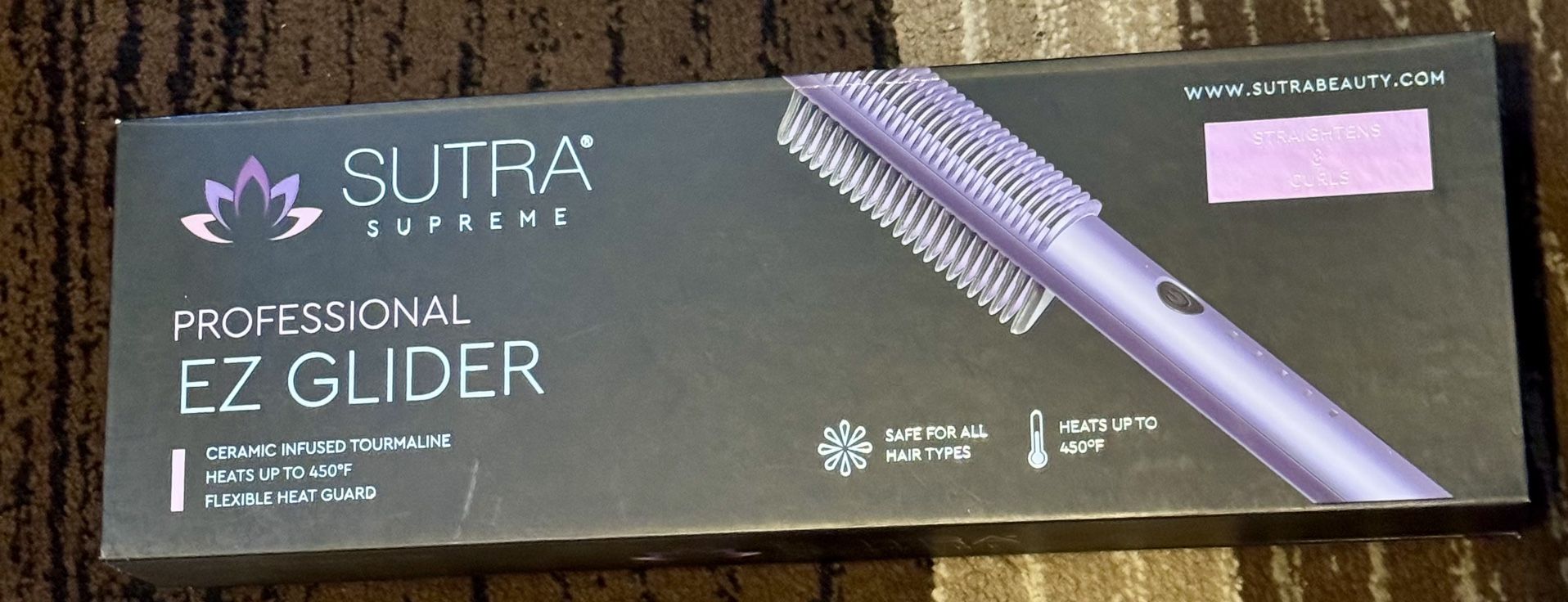 SUTRA Professional EZ Glider | Heated Hair Brush with Ceramic Infused Lavender