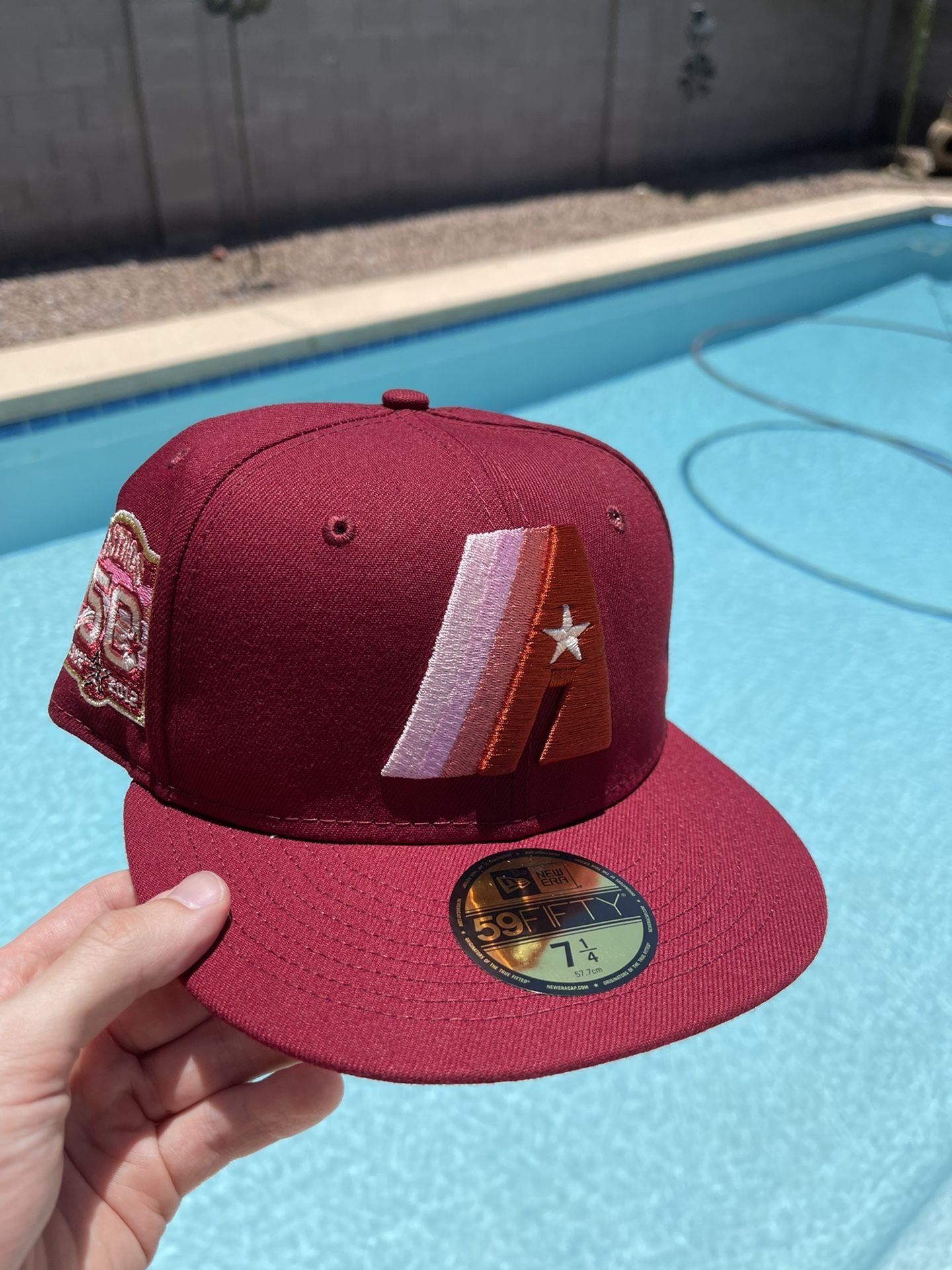 7 1/4 Hat Club Exclusive Red Velvet Houston Astros Concept Patch Fitted Hat