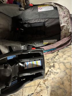New born, infant, toddler car seat with snap in car base