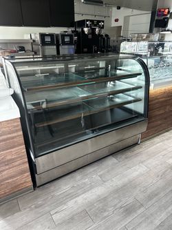 Commercial Curved Glass Display Case