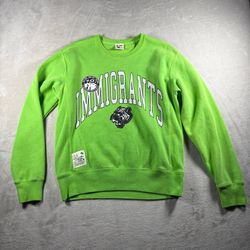 Kids of Immigrants Sweater Men’s Large Green Crewneck Streetwear Oversized #2541