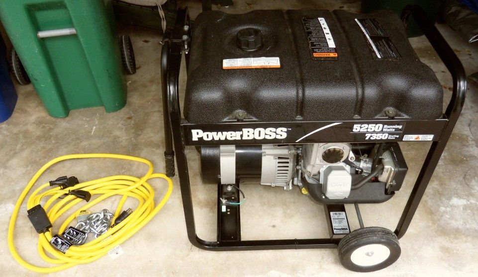 BRIGGS & STRATTON POWER BOSS 5250 RUNNING WATTS / 7350 STARTING WATTS