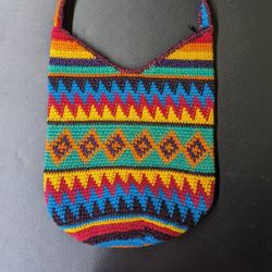 Crocheted handmade woven bag