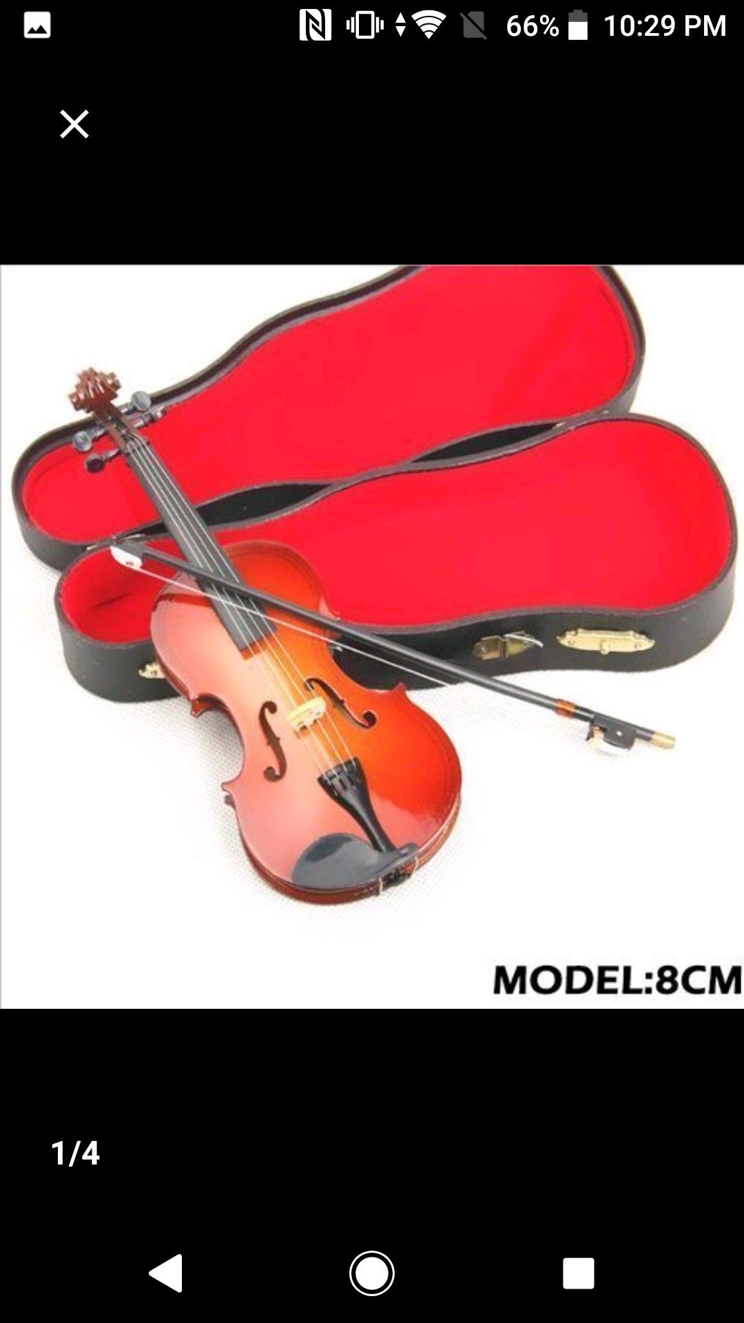 Model violin for table ornament