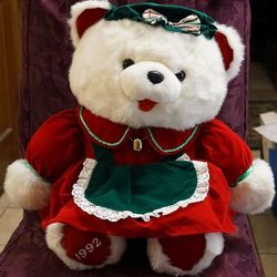 Christmas Grandma Bear  Stuffed Toy 