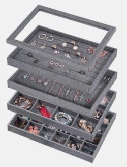 Fabric stackable jewelry box