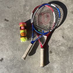 Tennis Racquets and Balls
