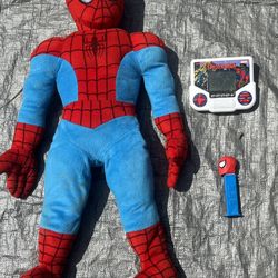 Spiderman Plush And Spiderman video game 
