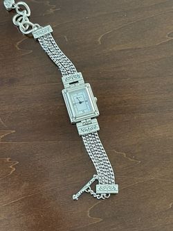 Brighton Tivoli Rectangle Face Multi Strand Toggle Watch Adjustable 