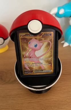 Psa slab or toploader pokeball display 3d printed