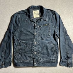 Volcom Workwear Denim Jean Jacket XL USA Made Blue Button Fron