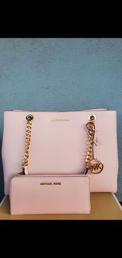 Michael Kors Large Baby Pink Tote And Wallet