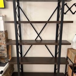 5 Shelf Industrial Style Bookshelf