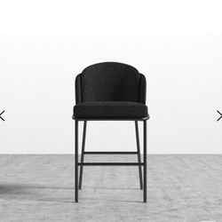 Rove Concepts - Angelo Counter Stools-BRAND NEW- Black-Angelo-Chatou Boucle-Caviar (x4)