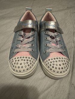 Skechers Twinkle Toes Kids' Blue and Pink Sneakers