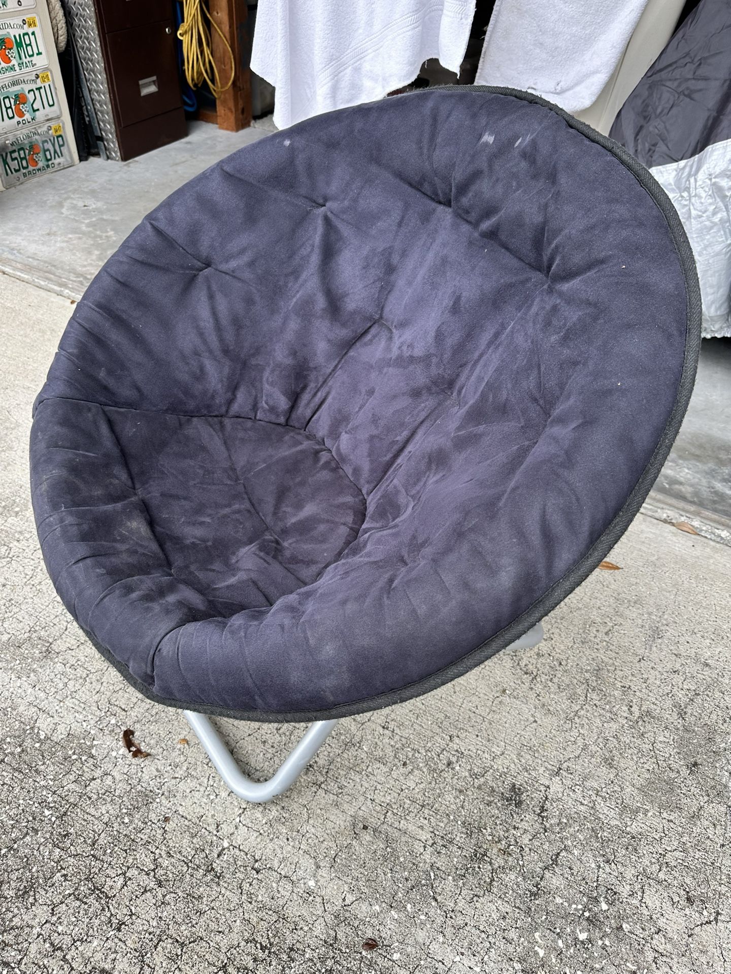 Purple Saucer Chair