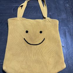 Urban Outfitters Knit Happy Face Tote