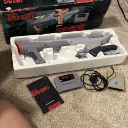 Super Nintendo SNES Super Scope 6 Gun Receiver Game
