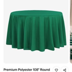 22 Emerald Green Round Tablecloth 