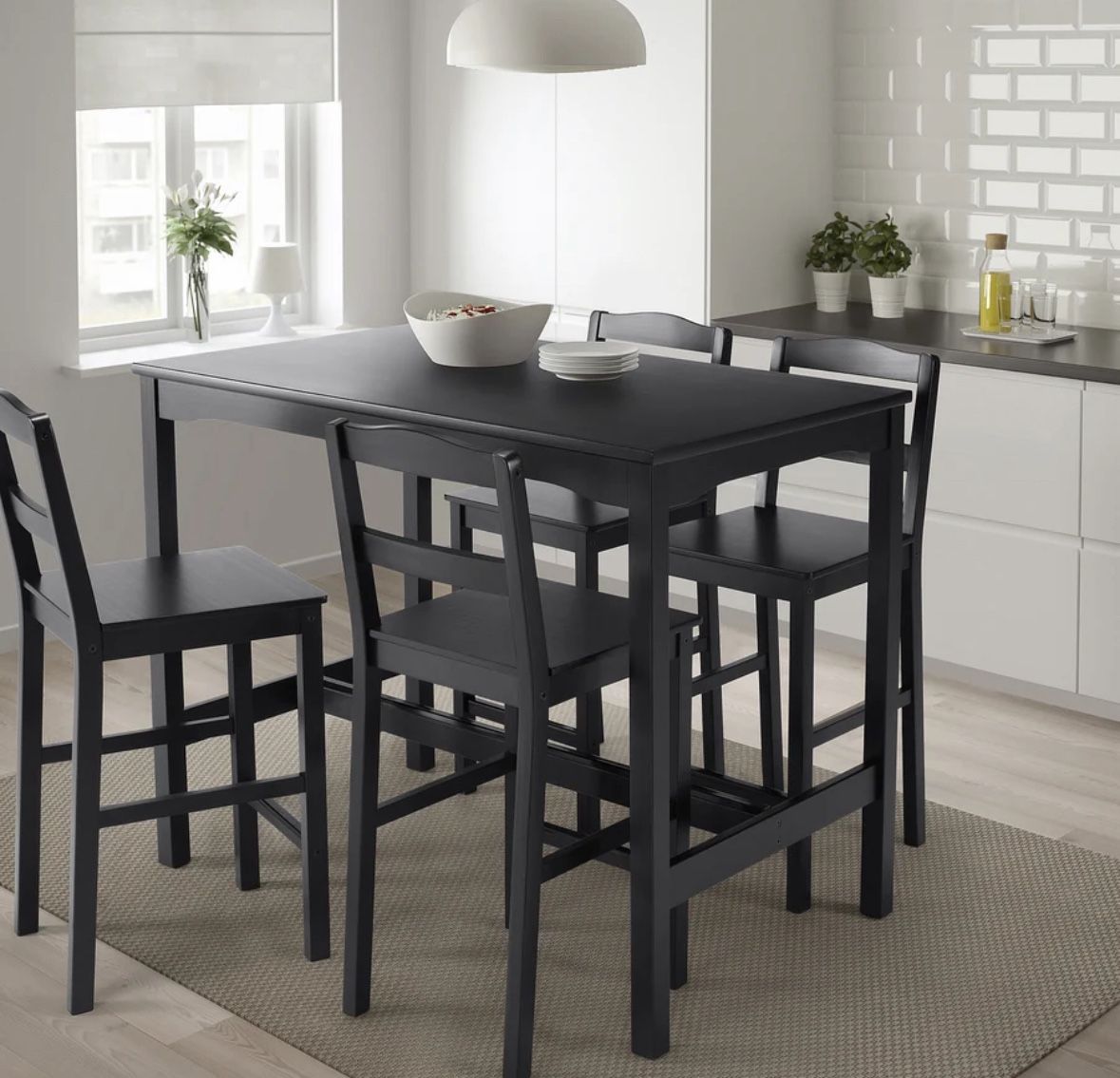 High Dining Table And 4 Stools