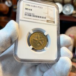 Un Peso De Cuba 1986 Ms64