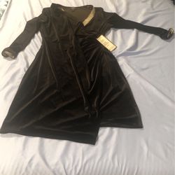 Night Dress New Black Velour Only $77.00