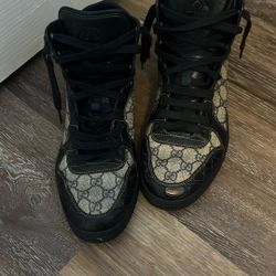 Gucci GG Supreme High Crocodile Trim