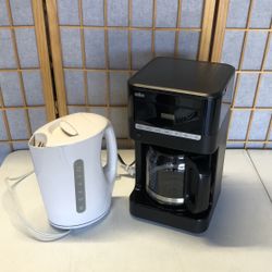 Braun 12 Cup Coffee Maker & Electric Kettle Set