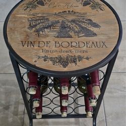 Wine rack end table