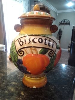 Biscotti jar glass