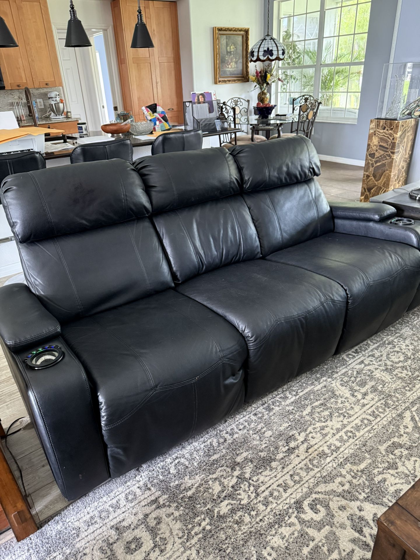 2 Piece Reclining Couch And Loveseat Black
