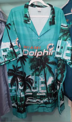 NEW Miami DOLPHINS Mens 3XL button Up Shirt 