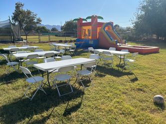 Table and chairs for party