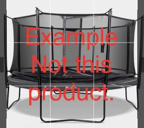 12-14’  BEST QUALITY TRAMPOLINE WITH SAFETY NET   12’ -14’ Trampoline Sturdy Frame Double Spring with Safety Net and Mister.   You guys know about tho