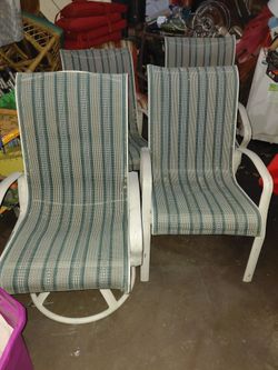4 patio chairs 2 swivel