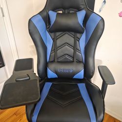 Bonded Leather Emerge Gaming Chair Black/Blue