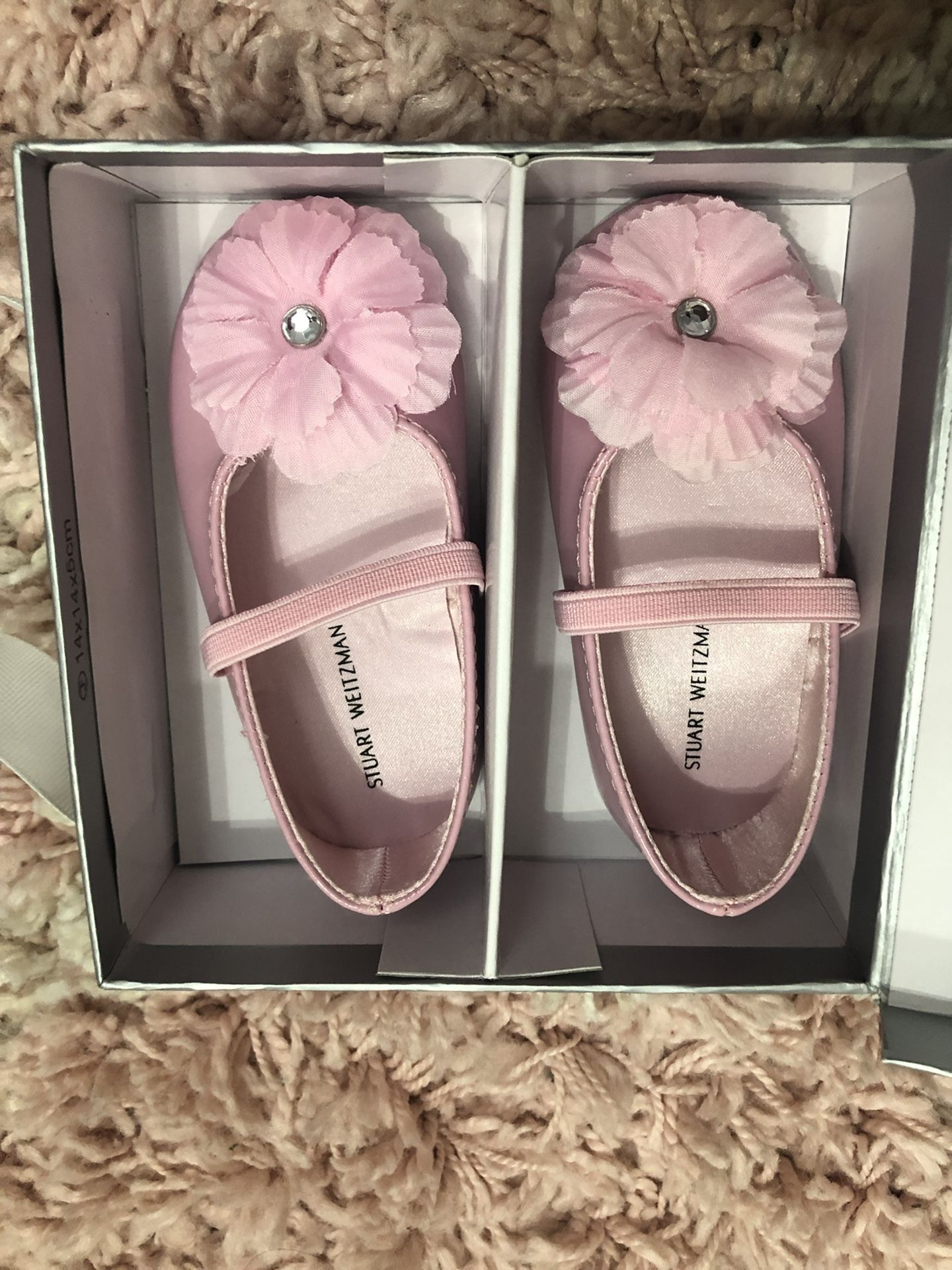 Stuart Weitzman Girls' Flats Baby Bud in Pink Patent