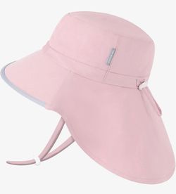 UPF 50+ Toddler Sun Hat, Wide Brim UV Protection for 6M-12Y
