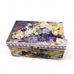 Vintage Floral Jewelry Storage Box