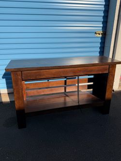 dark wood console table