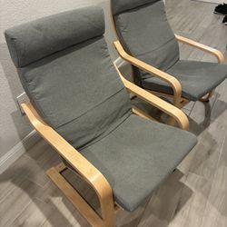 Pair of IKEA Poang chairs