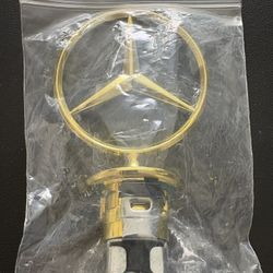 Gold Mercedes Benz Hood Emblem 