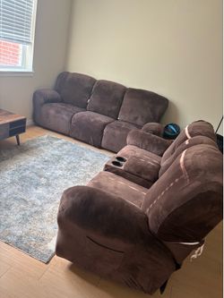 Brown recliner