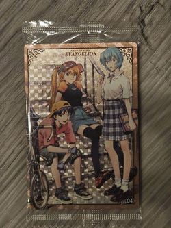 Neon Genesis Evangelion Sealed Wafer Card (Shinji + Asuka + Rei)