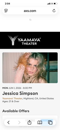 Jessica Simpson @ Yaamava Theather