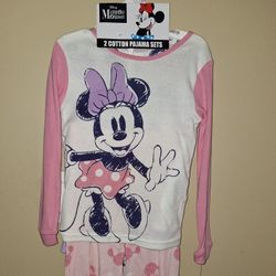 Disney Minnie Mouse Pajamas 2 Sets Size 6
